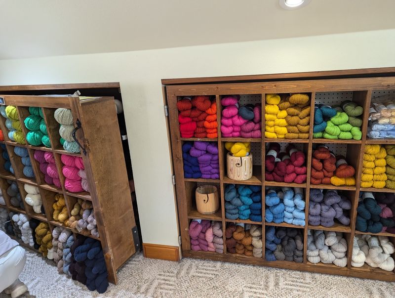Shelves of Carefully Chosen Yarn Shelves of Carefully Chosen Yarn