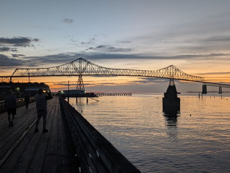 Ships, Piers, and a Famous Bridge