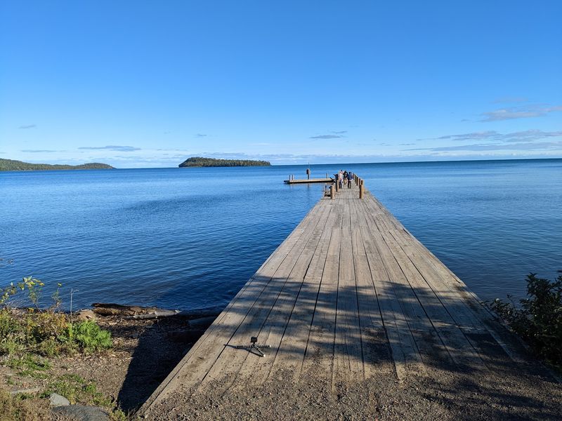 Shoreline, Dock, and the Big Lake Shoreline, Dock, and the Big Lake