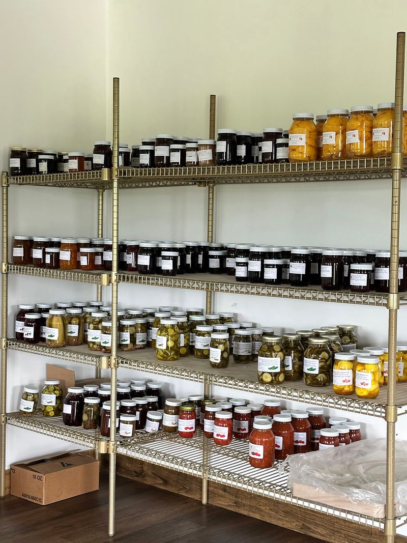 Spices, Jams, and a Wall of Jars Spices, Jams, and a Wall of Jars