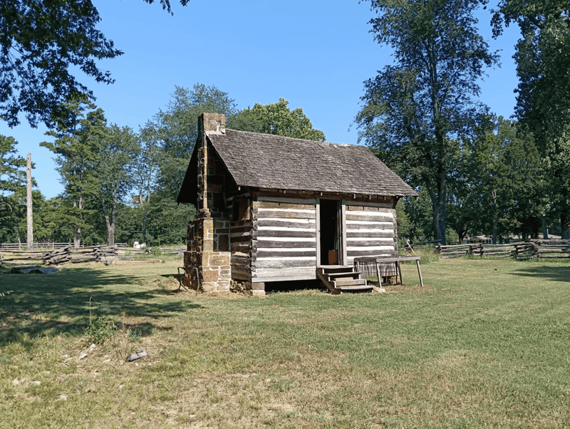 Spring House, Cabin, and Open Grounds
