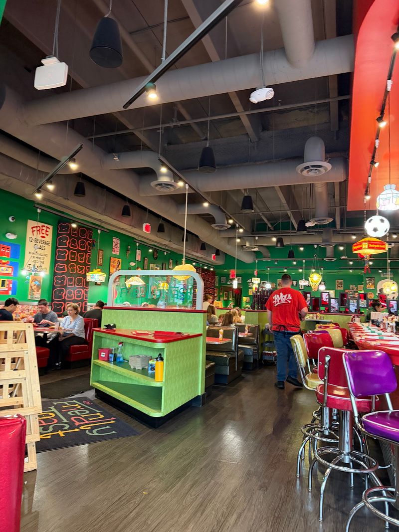 Sunglasses Might Help In This Wildly Colorful Dining Room Sunglasses Might Help In This Wildly Colorful Dining Room