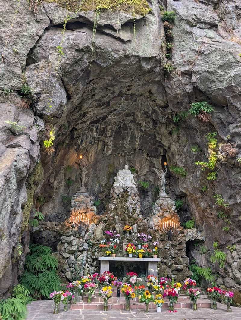 The Pieta and Ground-Level Grotto The Pieta and Ground-Level Grotto