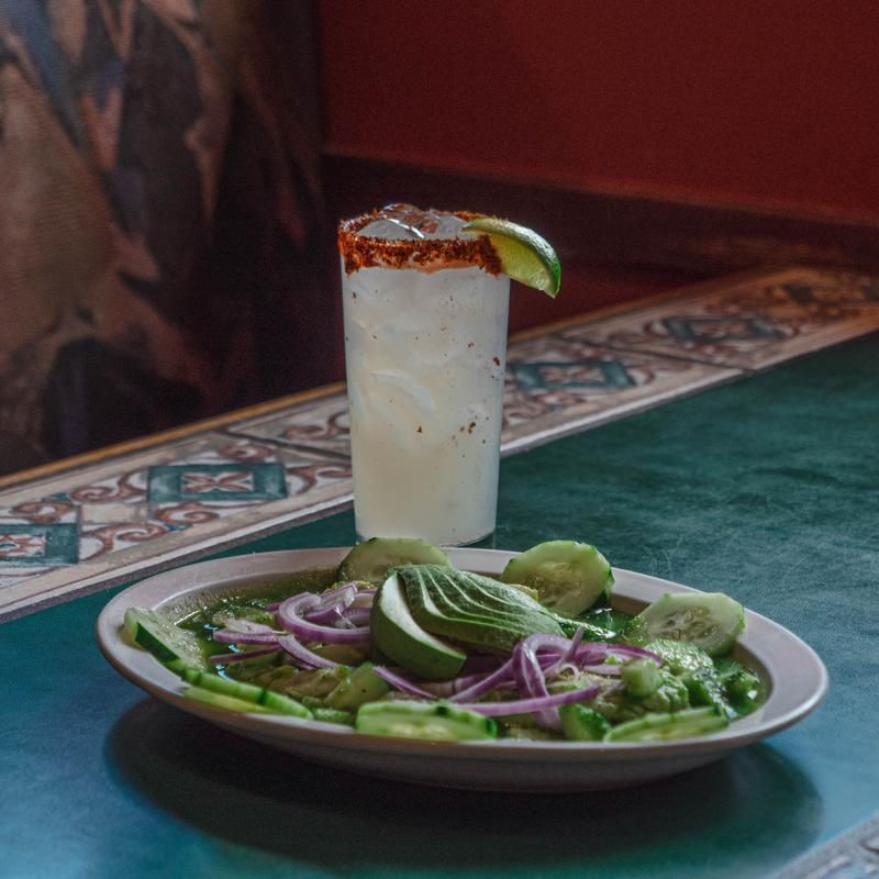 Margaritas and a Wall of Tequila