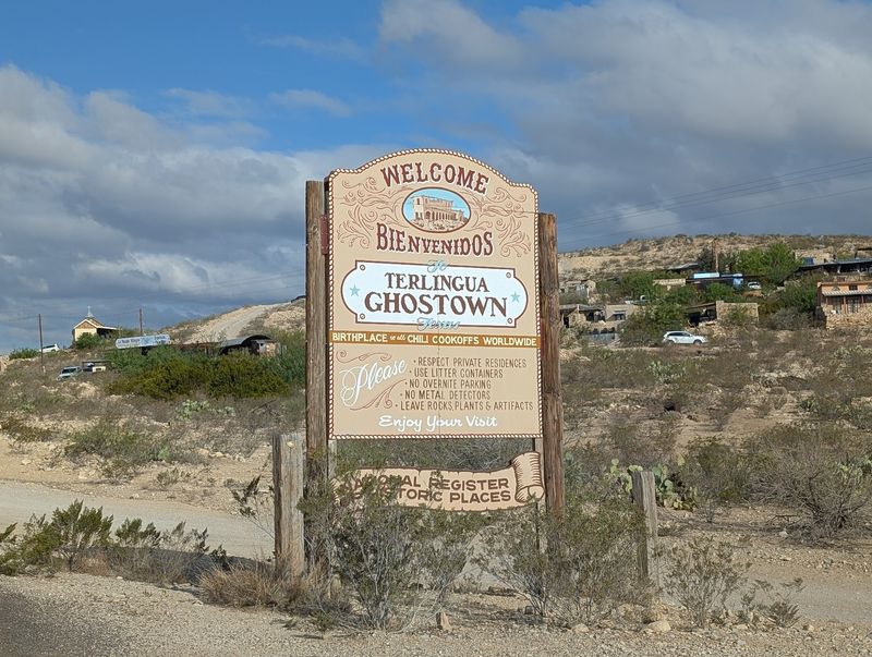 Welcome to Terlingua ghost town sign Welcome to Terlingua ghost town sign