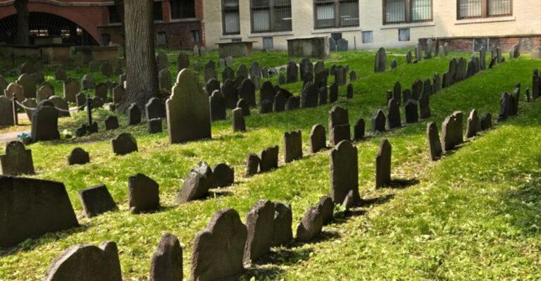 Boston’s Most Photographed Freedom Trail Stop Has Famous Patriots Resting Below Street Level