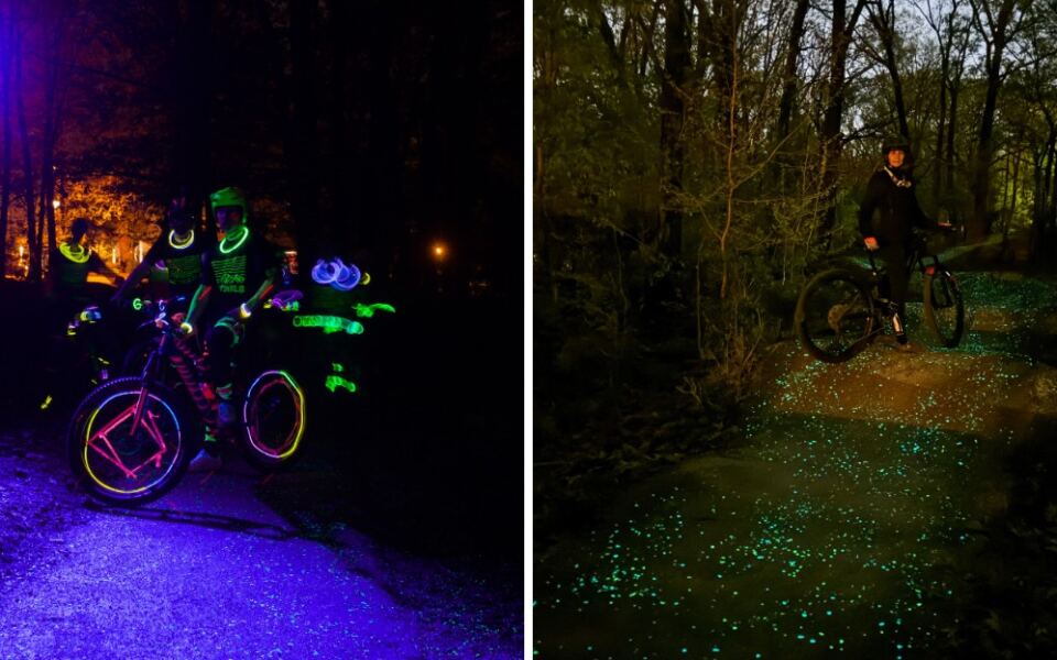 This Glowing Arkansas Bike Trail Lights Up After Dark And Makes Night Rides Feel Like Another World