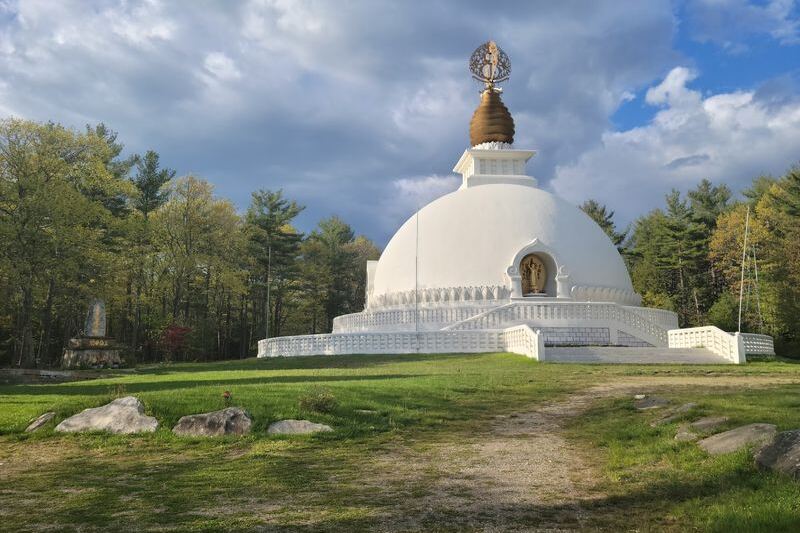 A Short Woodland Walk in Western Massachusetts Ends at a Gleaming Peace Pagoda and Quiet Zen Garden