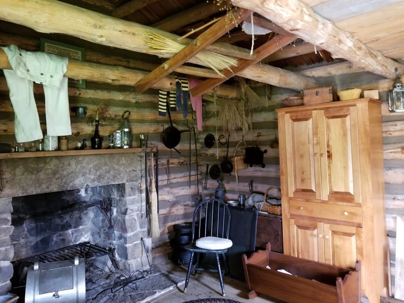 Inside the Log Walls of the Illinois Winter Camp