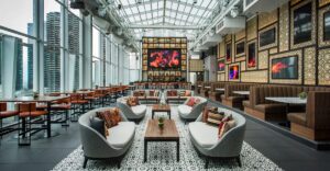 This Illinois Rooftop Restaurant Pairs 27th-Floor Skyline Views With Bao Buns and Live DJ Sets