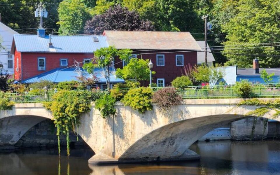 This Massachusetts Town Turned An Old Trolley Bridge Into A Beautiful Flower Garden