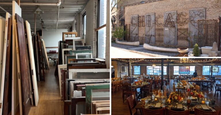 This Massive Illinois Salvage Warehouse Fills 60,000 Square Feet With Old Doors, Stained Glass, and Antique Furniture