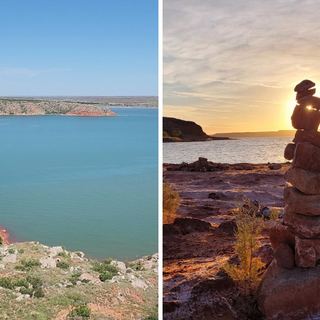 This Remote Texas Lake Is Surrounded by Red Canyons That Look Straight Out of Mars