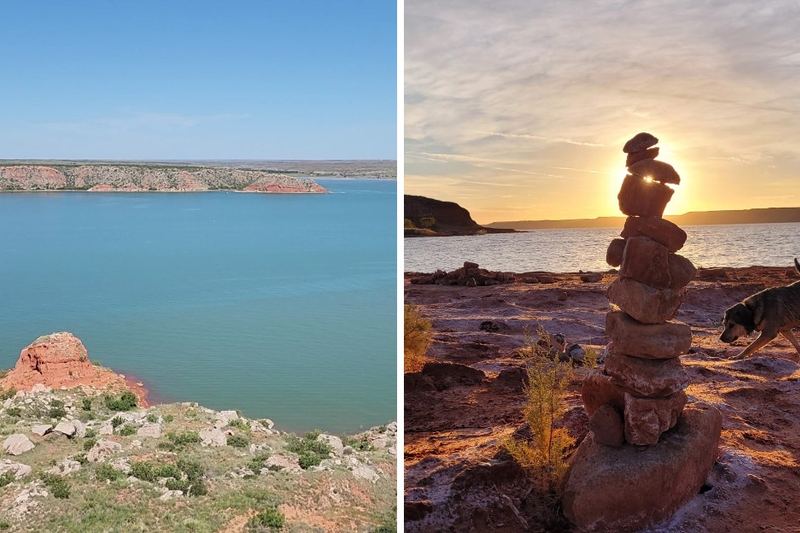 This Remote Texas Lake Is Surrounded by Red Canyons That Look Straight Out of Mars