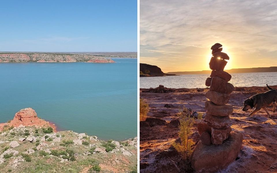 This Remote Texas Lake Is Surrounded by Red Canyons That Look Straight Out of Mars